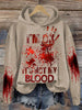Women's Loose Sweater 3D Letters Printed Hoodie