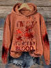 Women's Loose Sweater 3D Letters Printed Hoodie