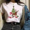 Christmas Fashion Printed Short Sleeve Tops For Men And Women