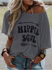 Printed T-shirt Short Sleeve Loose Round-neck Clothing