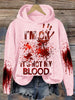 Women's Loose Sweater 3D Letters Printed Hoodie