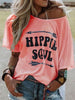 Printed T-shirt Short Sleeve Loose Round-neck Clothing